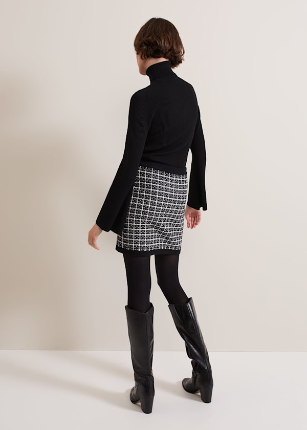 Tiffany Lurex Check Skirt