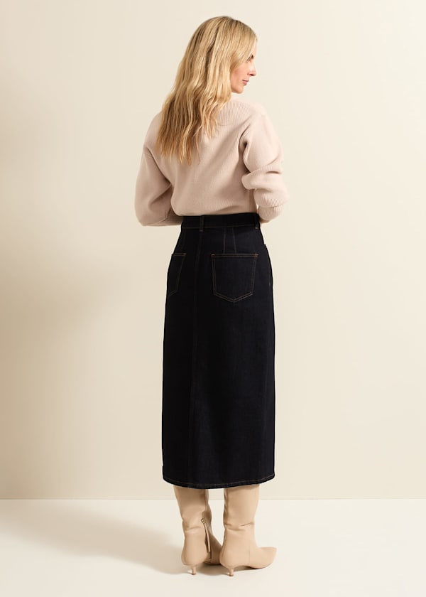 Amani Dark Wash Denim Skirt
