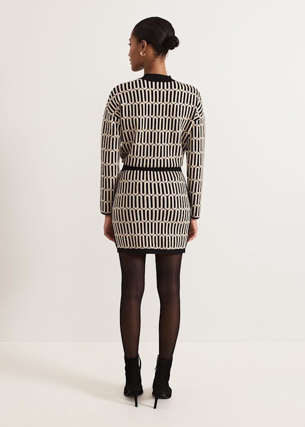 Tanya Lurex Geo Mini Skirt