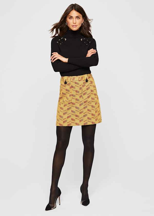 Doria Textured Mini Skirt