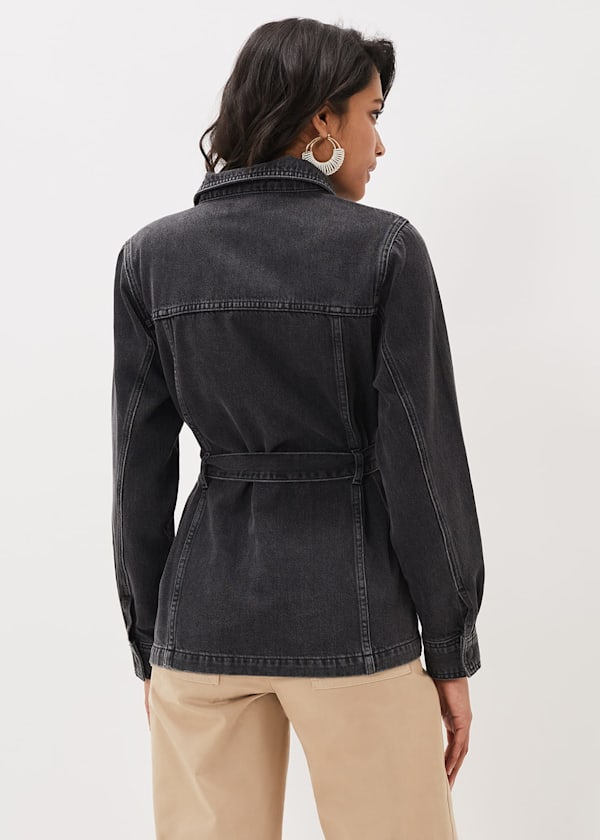 Jannah Denim Belted Shacket