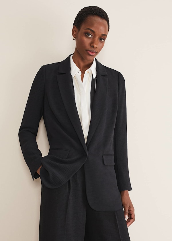 Opal Black Blazer