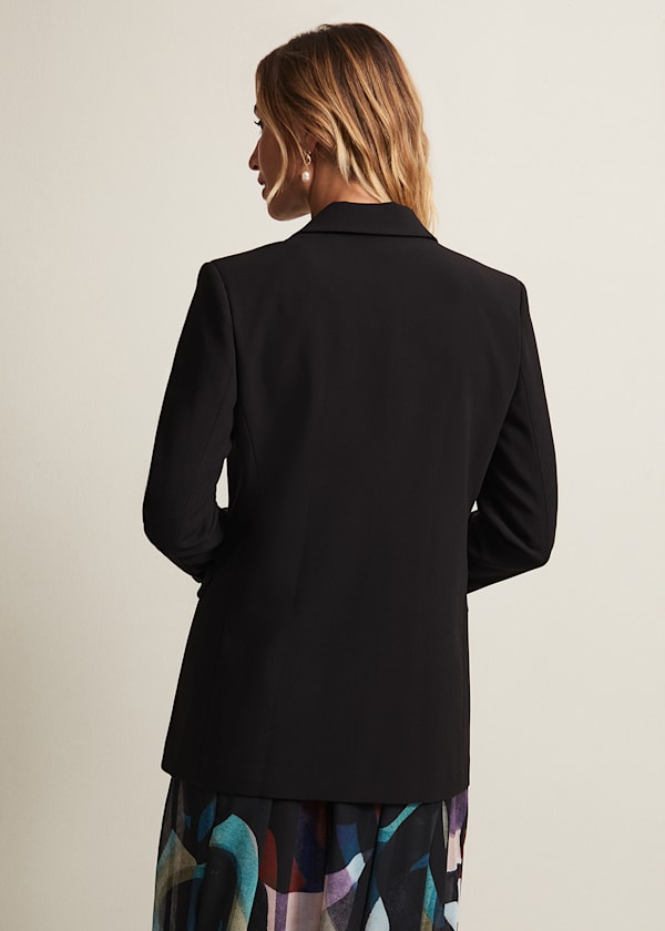 Neah Black Crepe Blazer