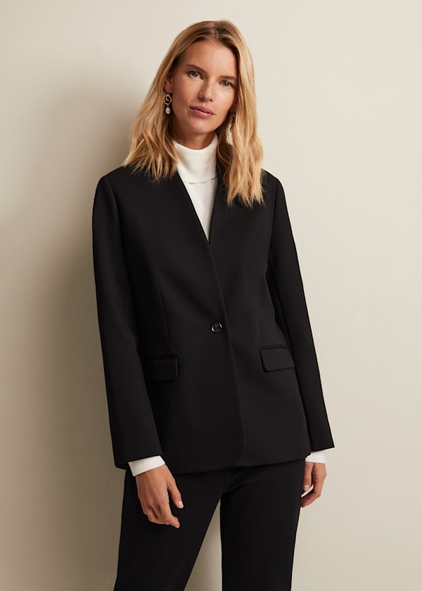 Devin Black Ponte Blazer