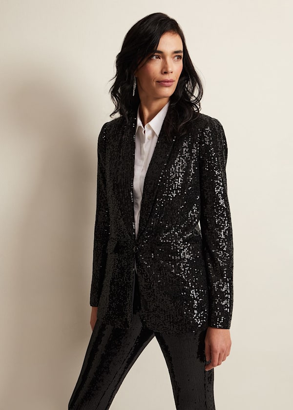 Ameera Sequin Soft Blazer