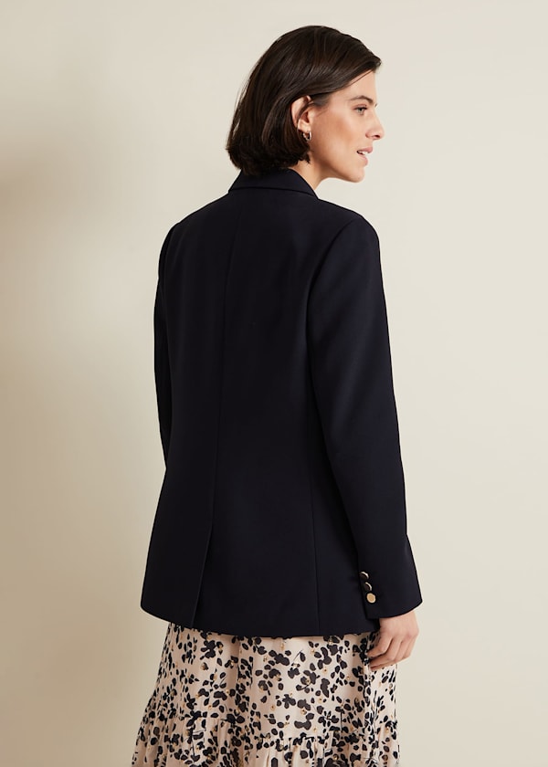 Elandra Navy Tux Blazer