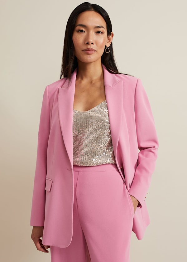 Elandra Pink Tux Blazer