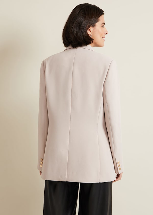 Elandra Neutral Tux Blazer