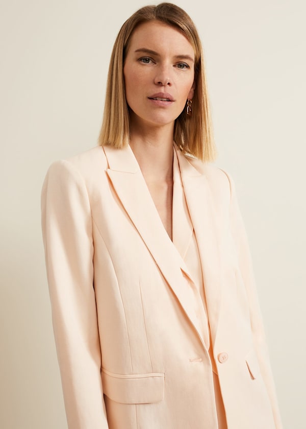 Bianca Peach Suit Jacket