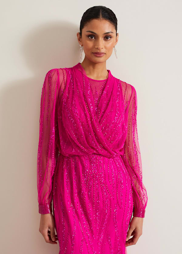 Lila Beaded Cover Up