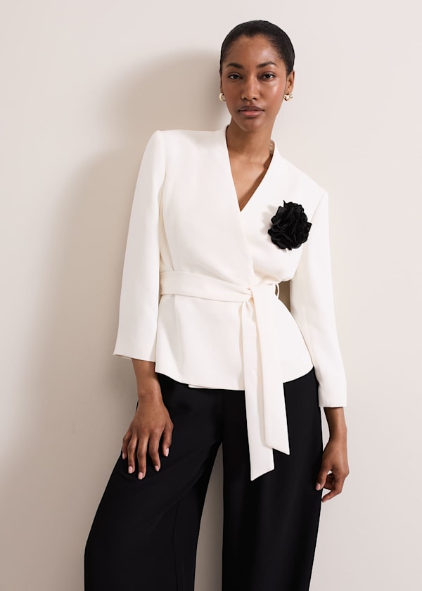 Sophin Ivory Corsage Jacket