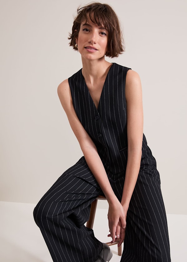 Pia Pinstripe Waistcoat