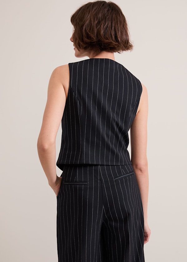 Pia Pinstripe Waistcoat