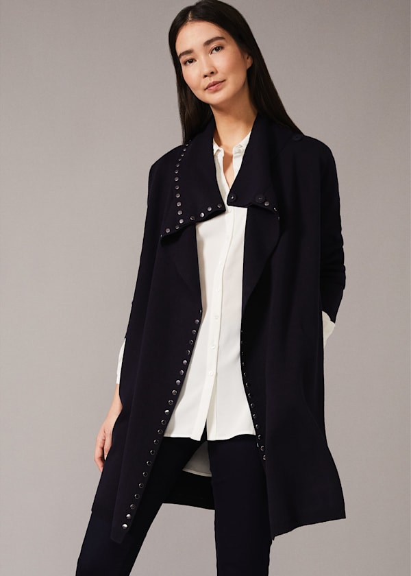 Paloma Stud Knit Coat