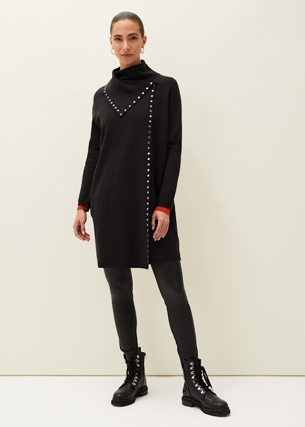 Paloma Stud Detail Coat