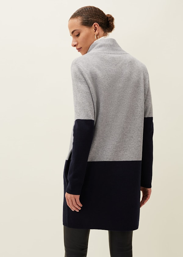 Paloma Colourblock Knit Coat