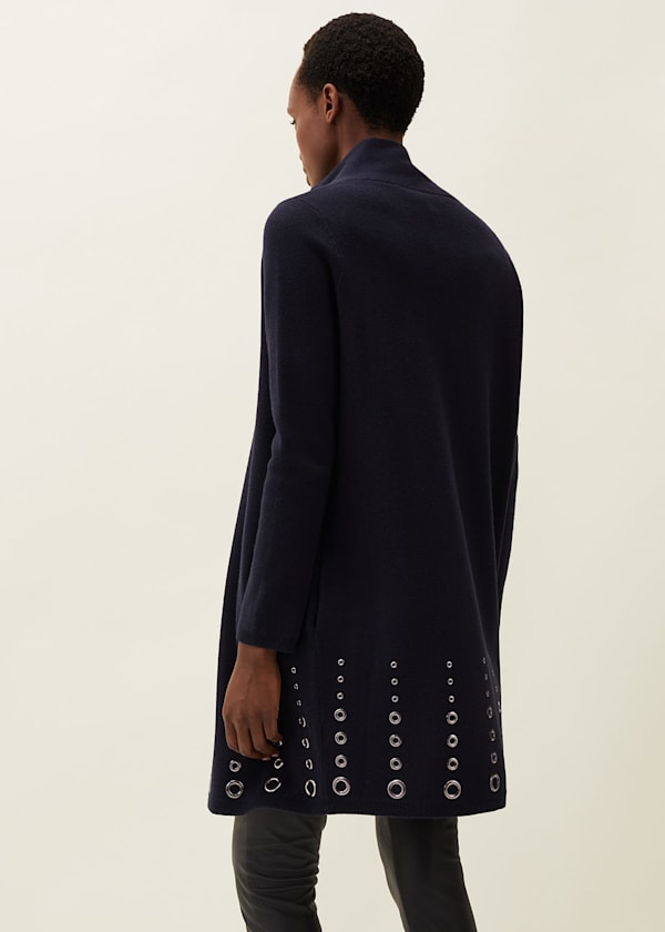 Paloma Eyelet Hem Coatigan