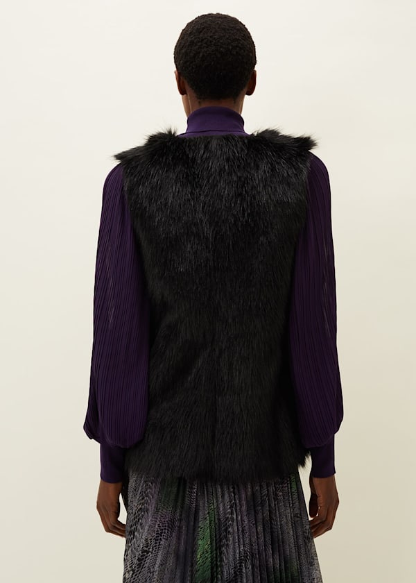 Ella Longline Reversible Faux Fur Gilet