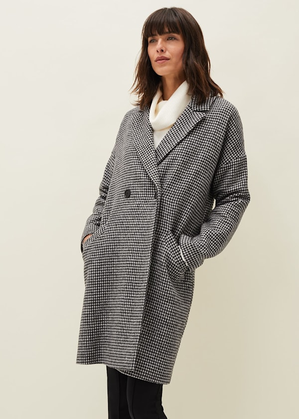 Lailla Check Cocoon Coat