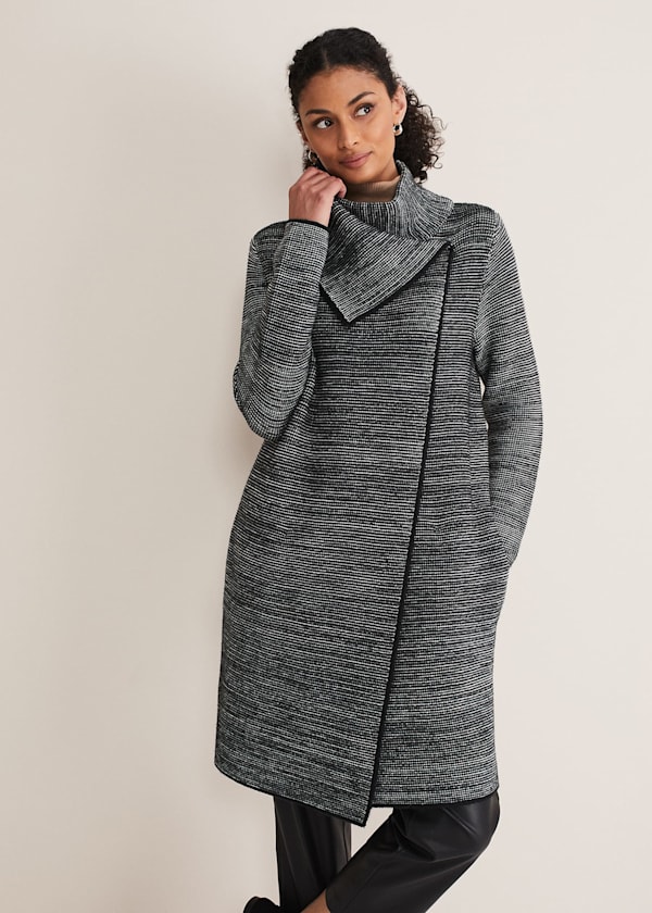 Talia Tweed Knit Coat