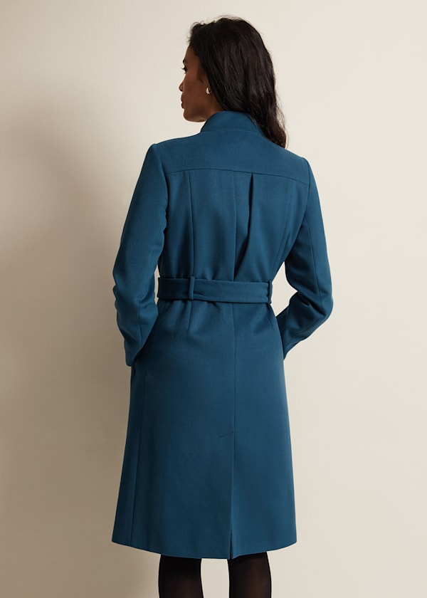 Susie Collarless Wrap Coat