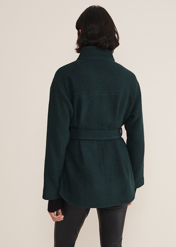 Mya Wool Short Belted Coat