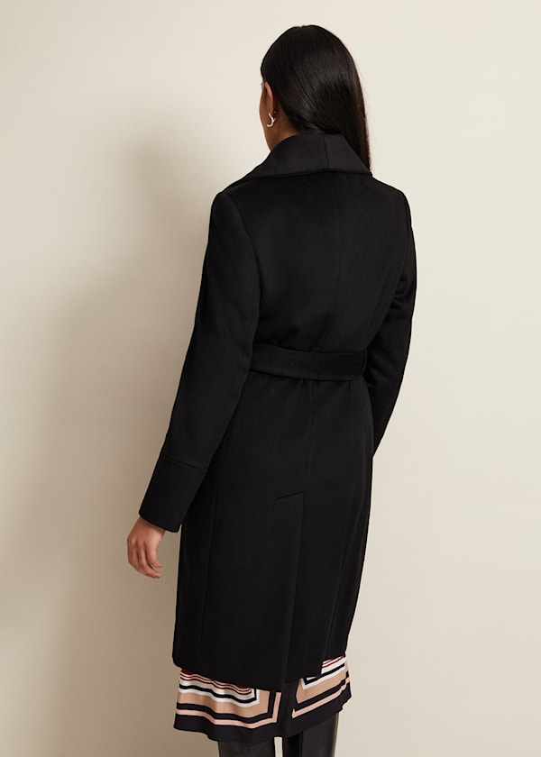 Petite Nicci Black Wool Smart Coat