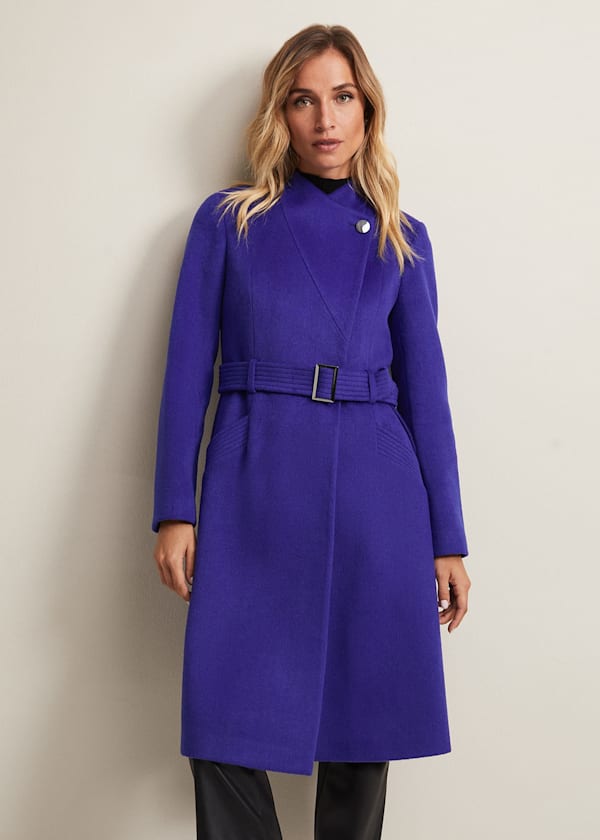 Susanna Purple Wool Coat