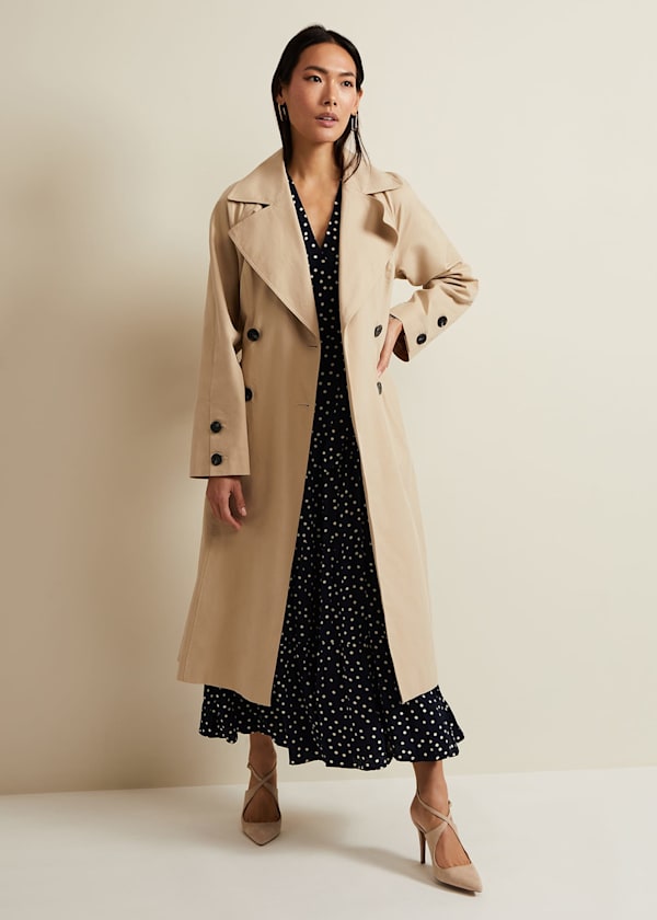 Sandy Button Detail Trench