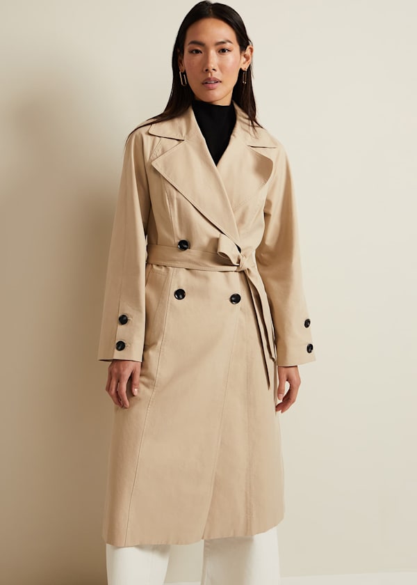 Sandy Button Detail Trench