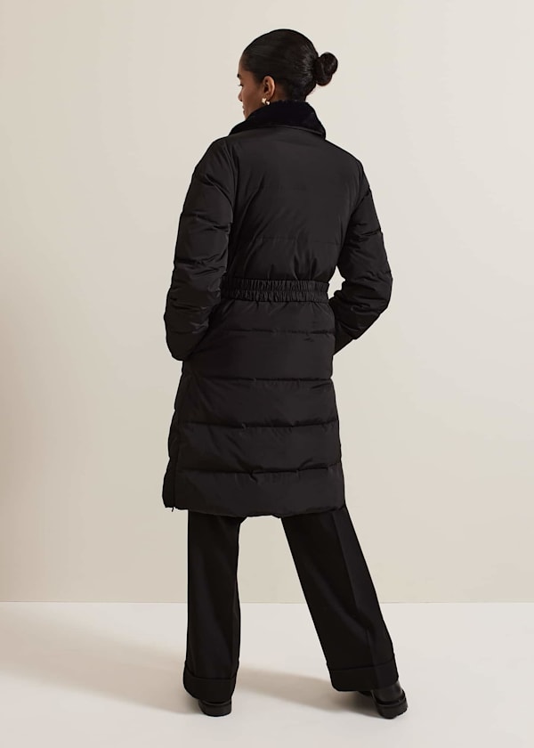 Kim Midi Fur Collar Puffer Coat