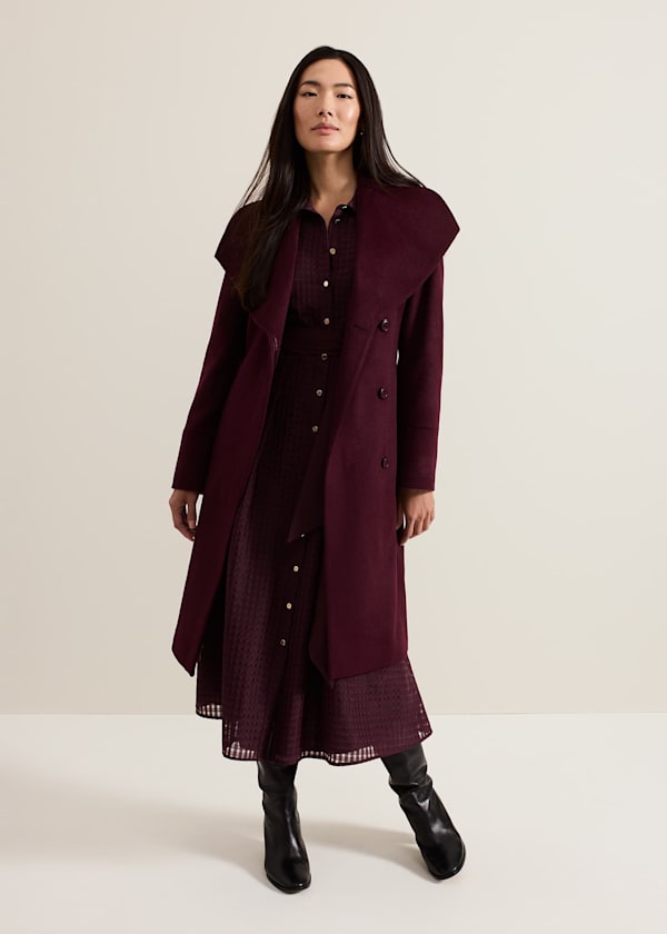 Nicci Belted Wool Coat