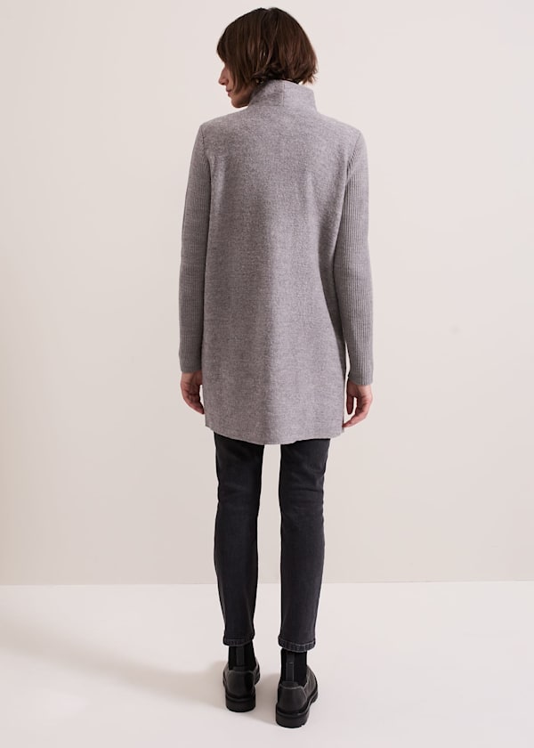 Byanca Zip Knit Coat