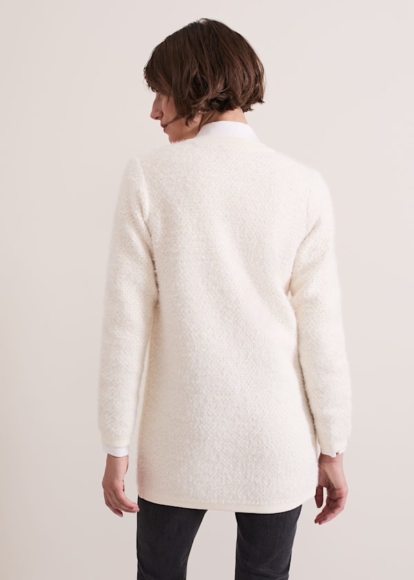 Laci Long Line Boucle Knit Coatigan