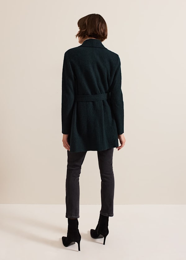 Lana Textured Drape Knit Coat