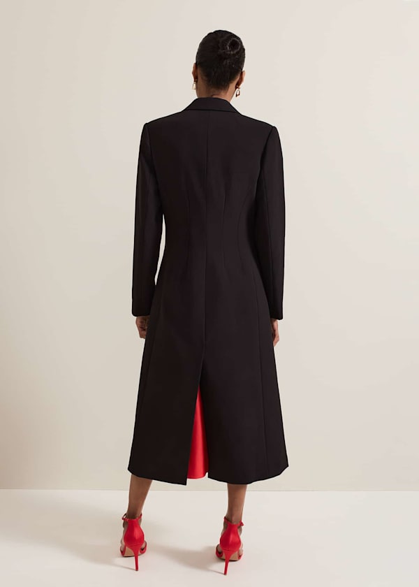 Maya Fitted Crepe Coat