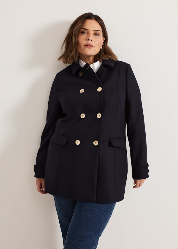 Aurelie Wool Peacoat