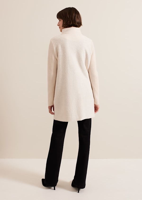 Lea Popper Knit Coat