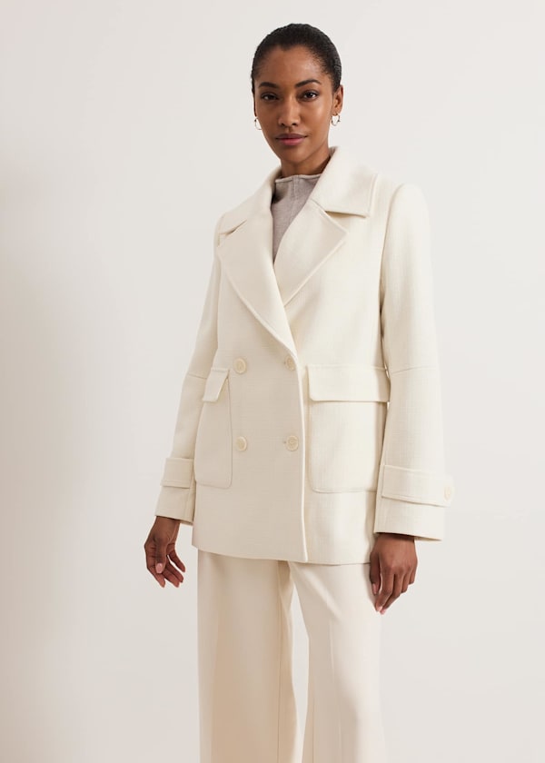 Amelie Ivory Short Peacoat