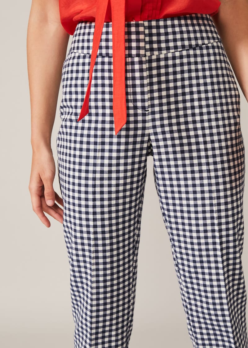 Gingham outlet trousers womens