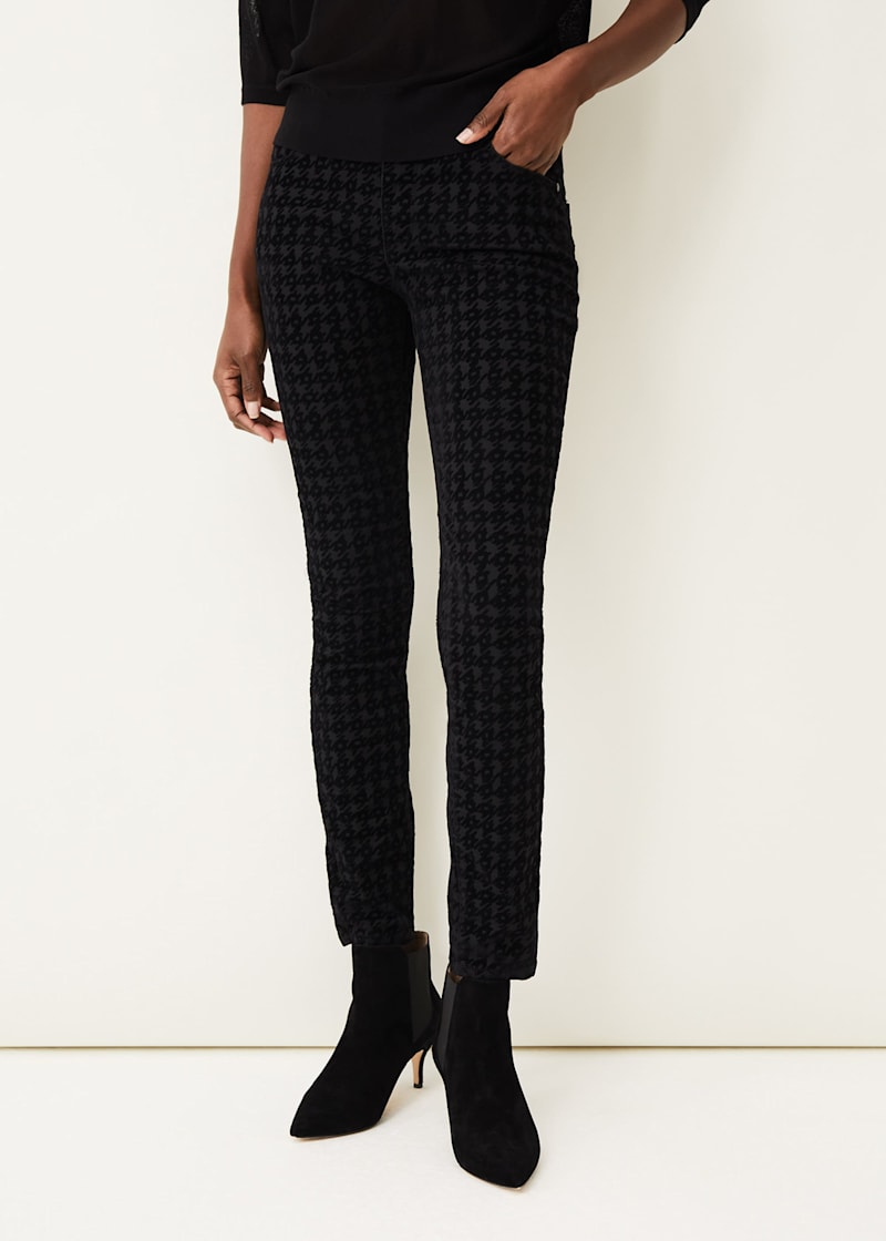 Sabine Dog Tooth Flock Jean