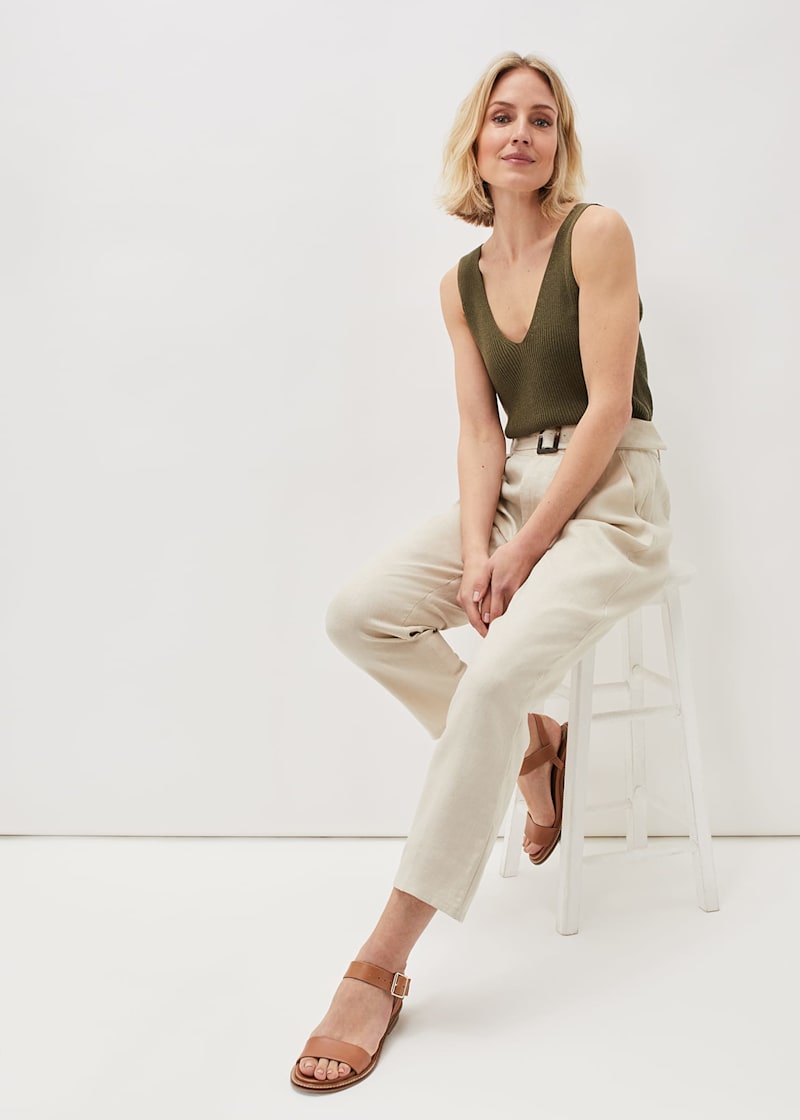 Hazel Linen Tapered Trousers