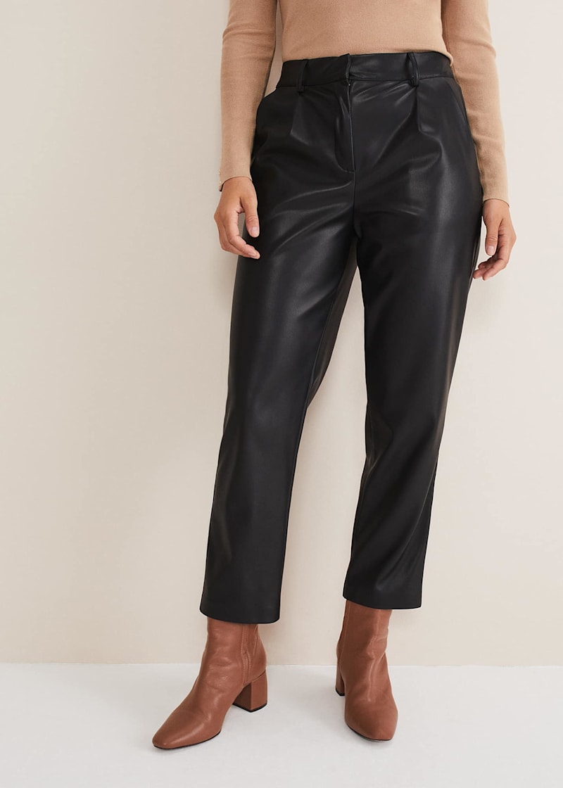 Rya Pleather Straight Leg Trouser