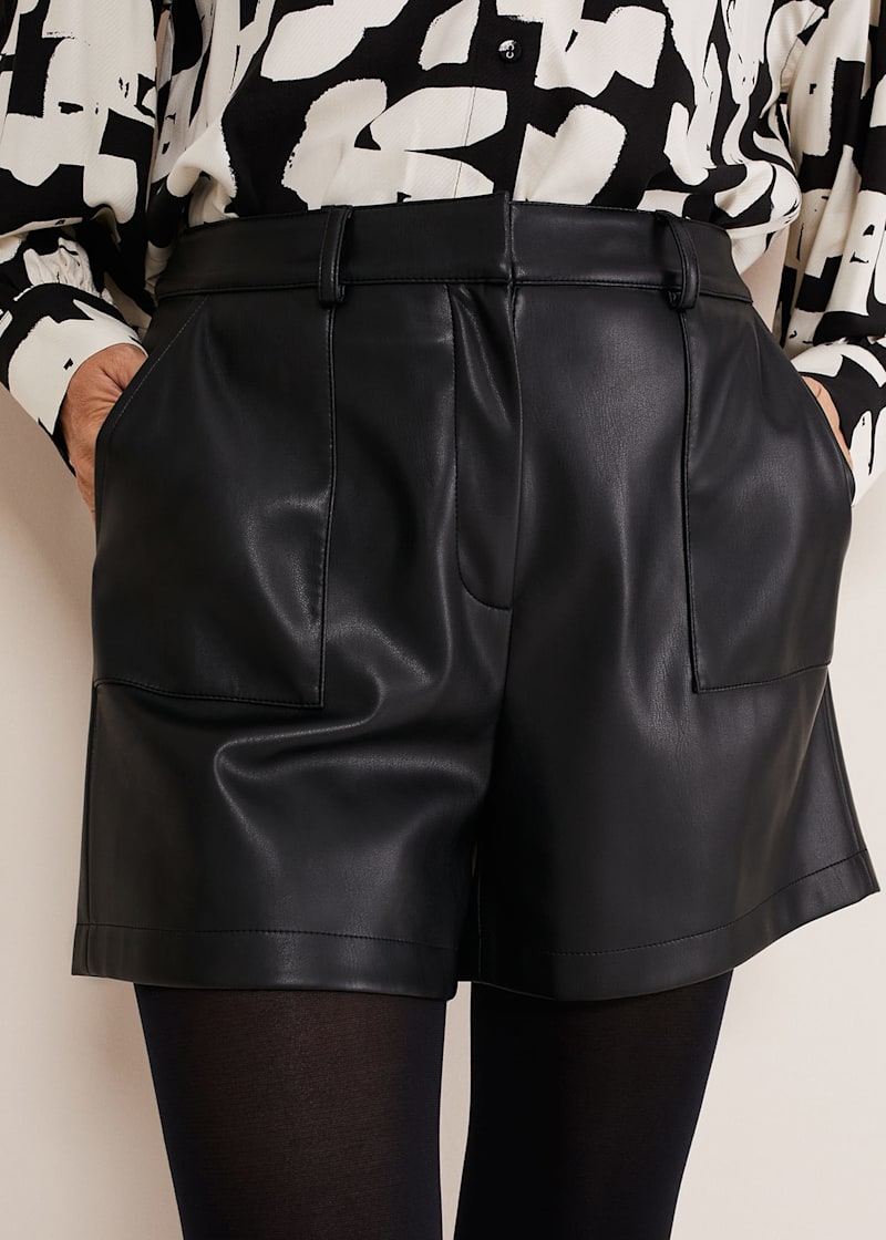 Pleather shorts cheap