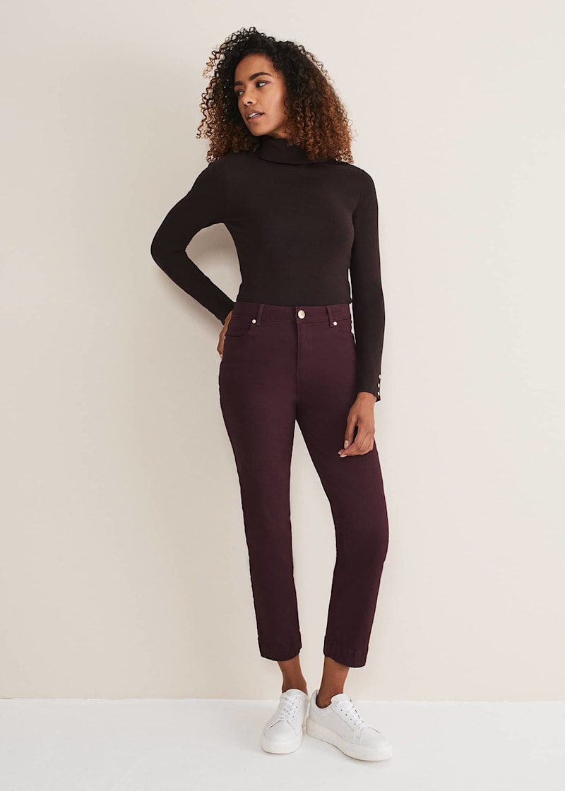 Burgundy jeans new arrivals for women