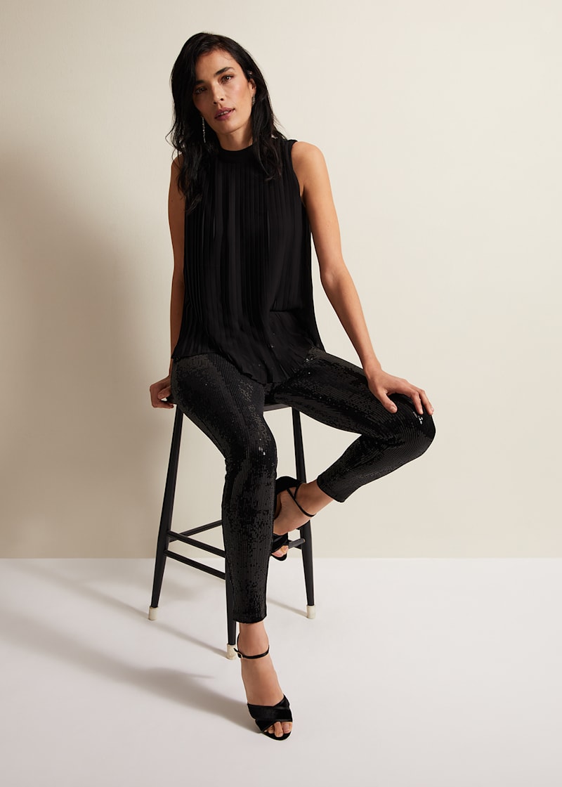 Zara sequin leggings discount
