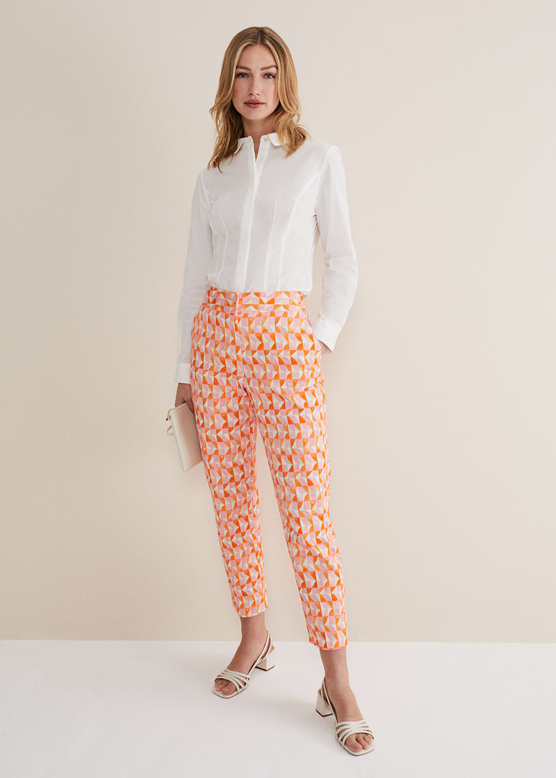 Patterned cigarette trousers store