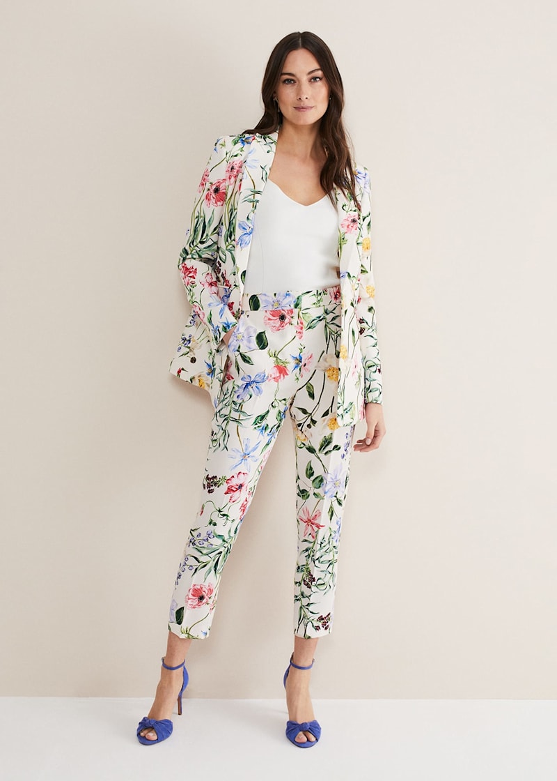 Patterned cigarette trousers online