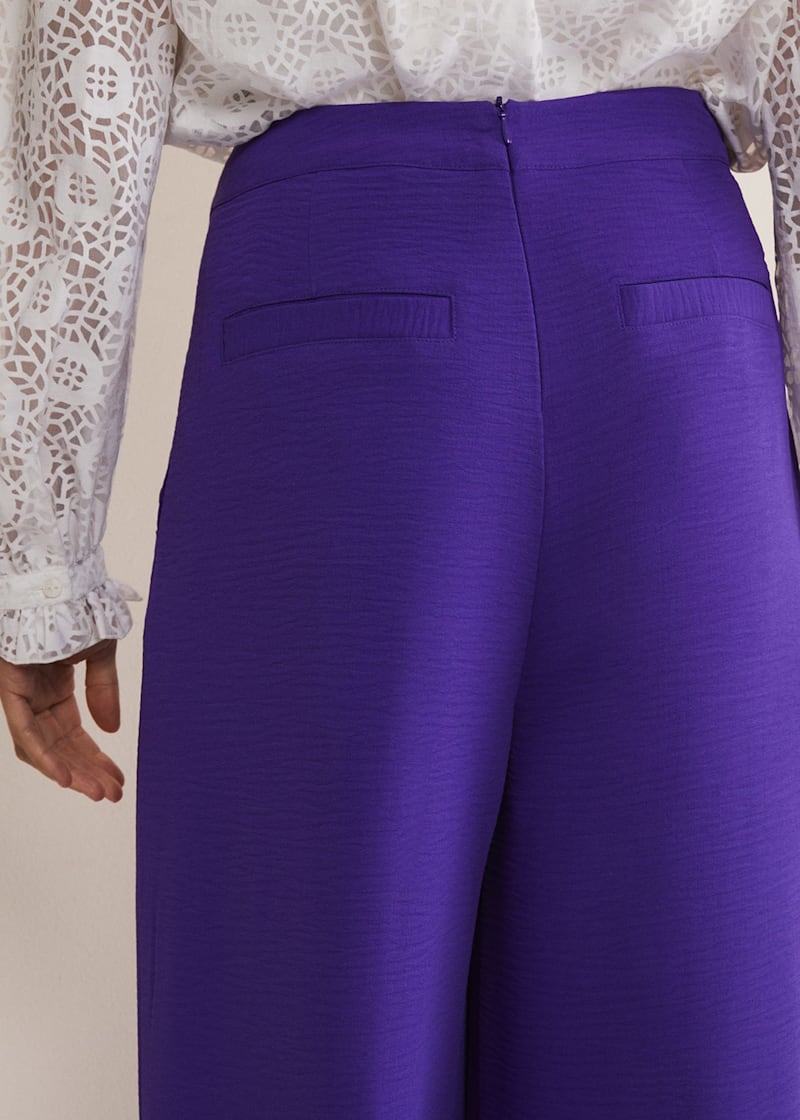 Purple straight leg trousers shop