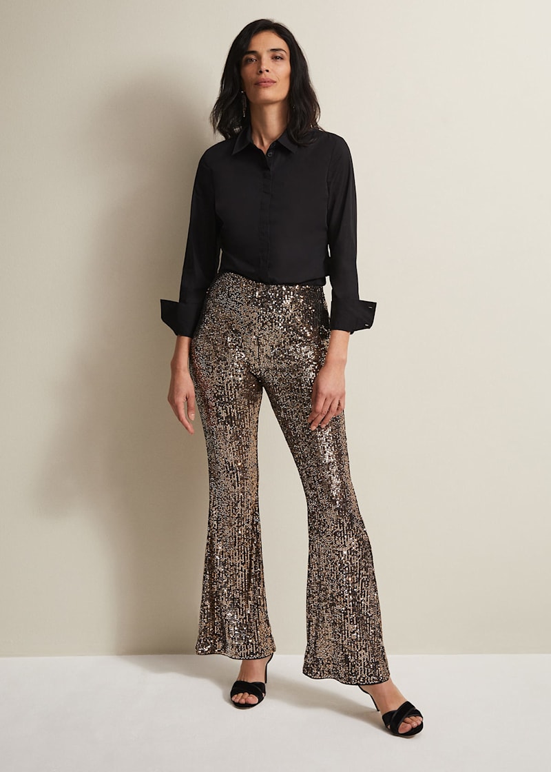 Sparkly 2025 flared pants